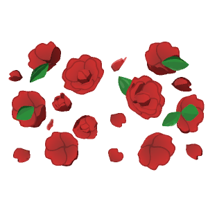 Scattered roses