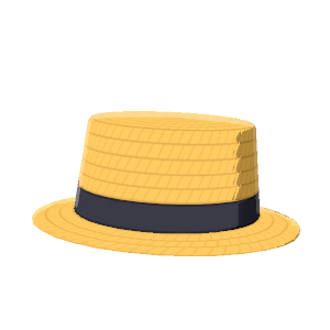 Straw boater hat