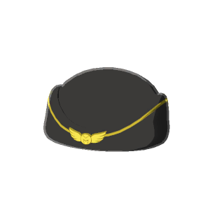Flight-attendant hat