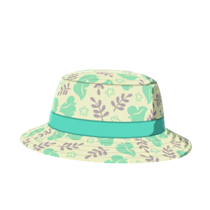 Botanical-print outdoor hat