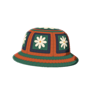 Square-motif hat