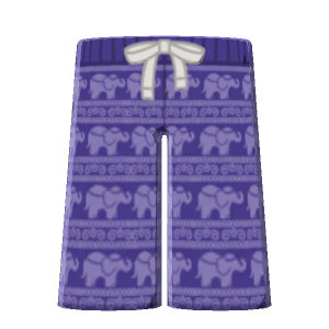 Elephant-print wide-leg pants