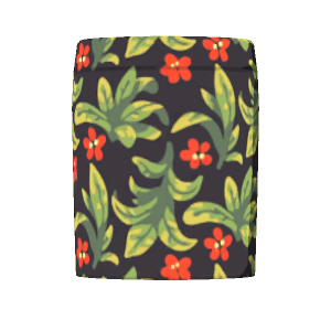 Botanical-print skirt