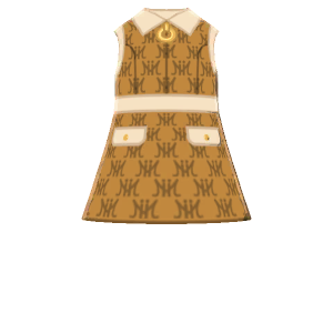 Monogram-print dress