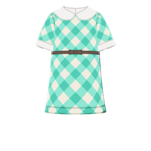 Belted gingham dress