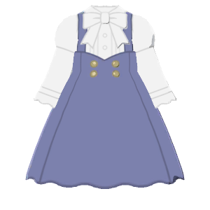 High-waist pinafore dress