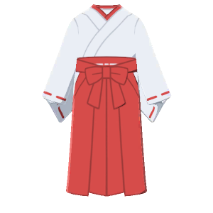 Shrine maiden's garb