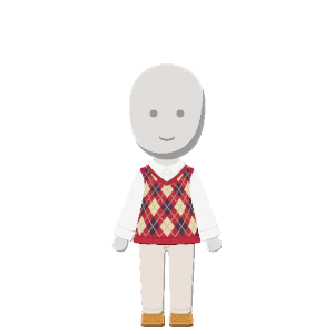 Argyle-vest outfit