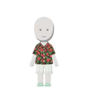 Hibiscus-print-shirt outfit