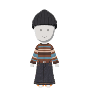 Multistriped-sweater outfit