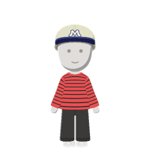 Long-sleeve deck-striped outfit