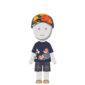 Japanese-print outfit