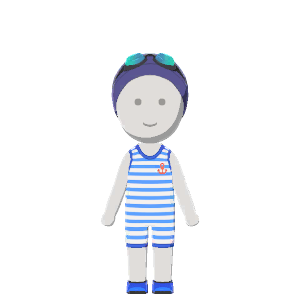 Retro-swimsuit outfit