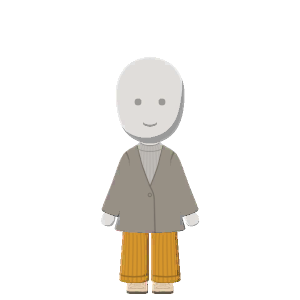 Collarless-coat outfit