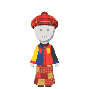 Colorful checkered outfit