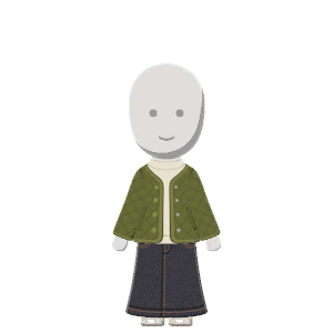 Quilted jacket & skirt outfit