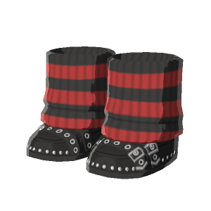 Shoes with striped socks