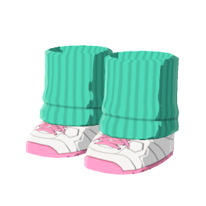 Shoes with colorful socks