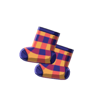Block-checkered socks