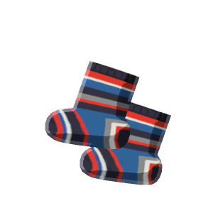 Multicolored striped socks