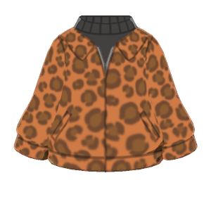 Animal-print blouson