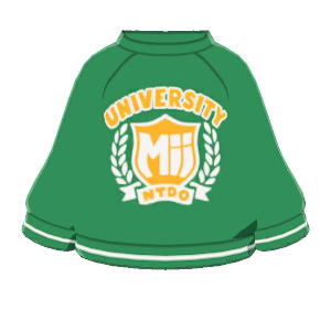 University sweatshirt