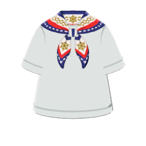 Tee with nautical scarf