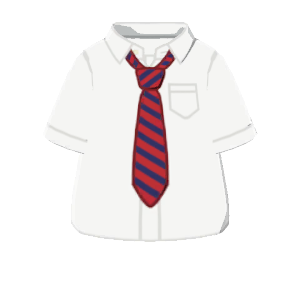 Short-sleeve shirt with necktie