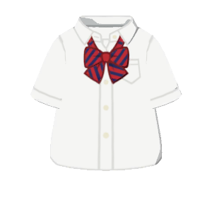 Short-sleeve shirt with bow