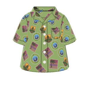 Sticker-print shirt