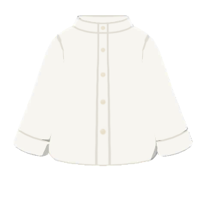 Collarless button-down