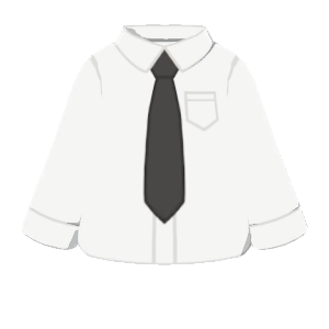 Long-sleeve shirt with tie