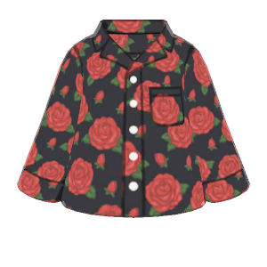 Rose-patterned shirt