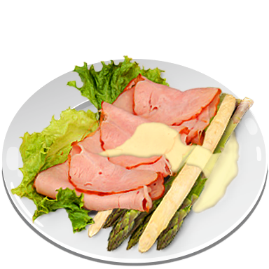Ham and asparagus