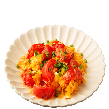 Stir-fried tomato and eggs