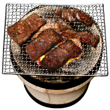Charcoal-grilled beef