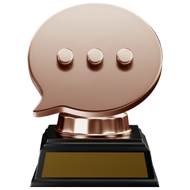 Bronze speech bubble