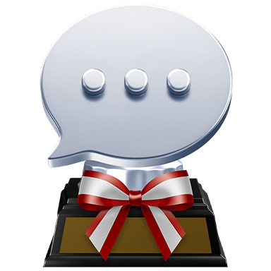 Platinum speech bubble