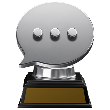 Silver speech bubble